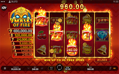 Tragamonedas 9 Masks of Fire Giros Gratis