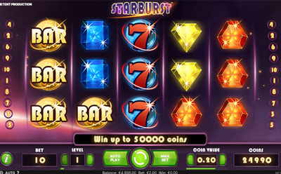 Tragamonedas Starburst en Celular