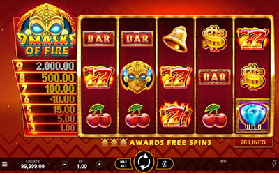 Tragamonedas 9 Masks of Fire en el casino online mexicano de Betway